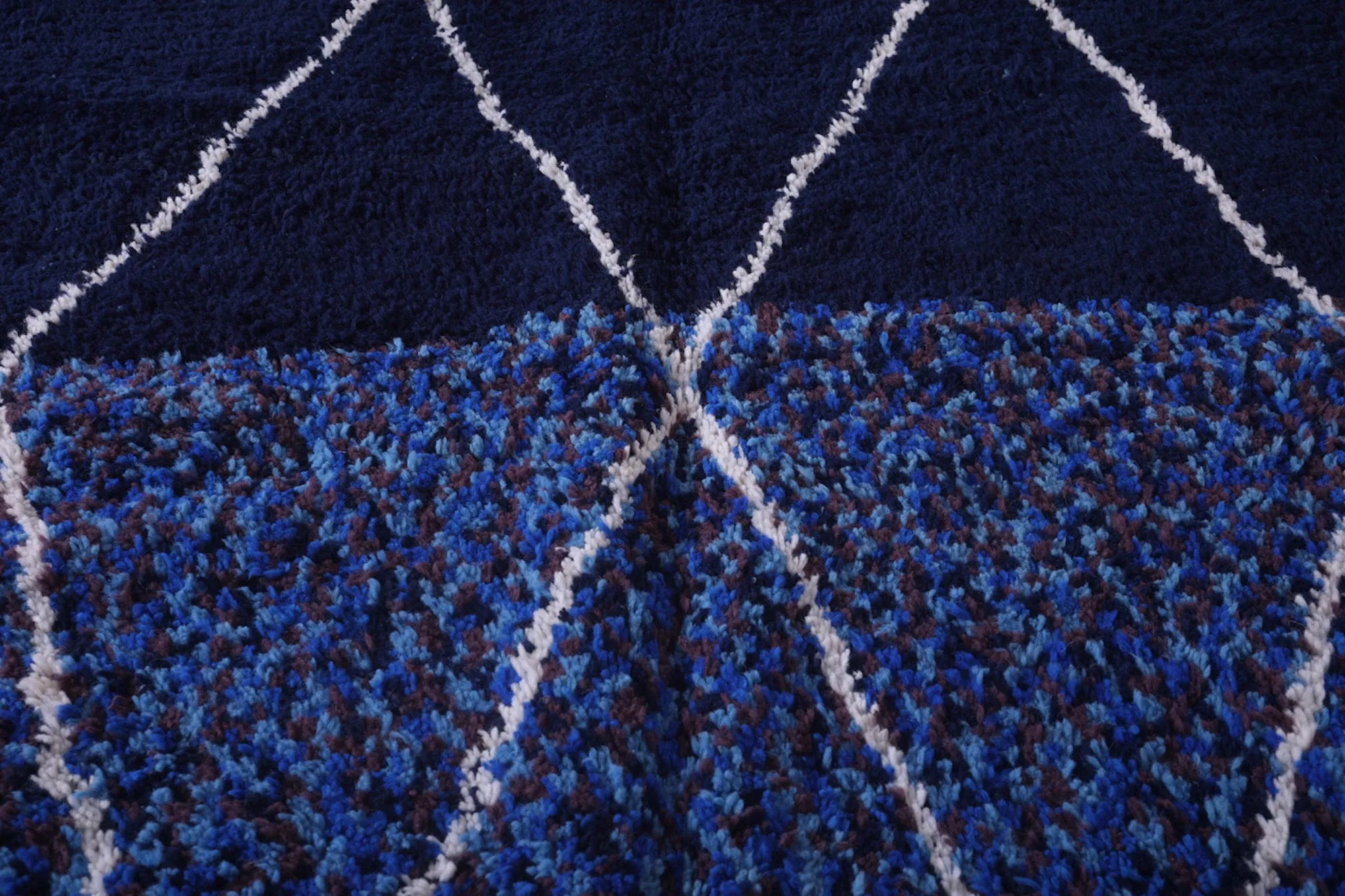 Custom moroccan rug Blue - hand knotted berber rug - Wool rug