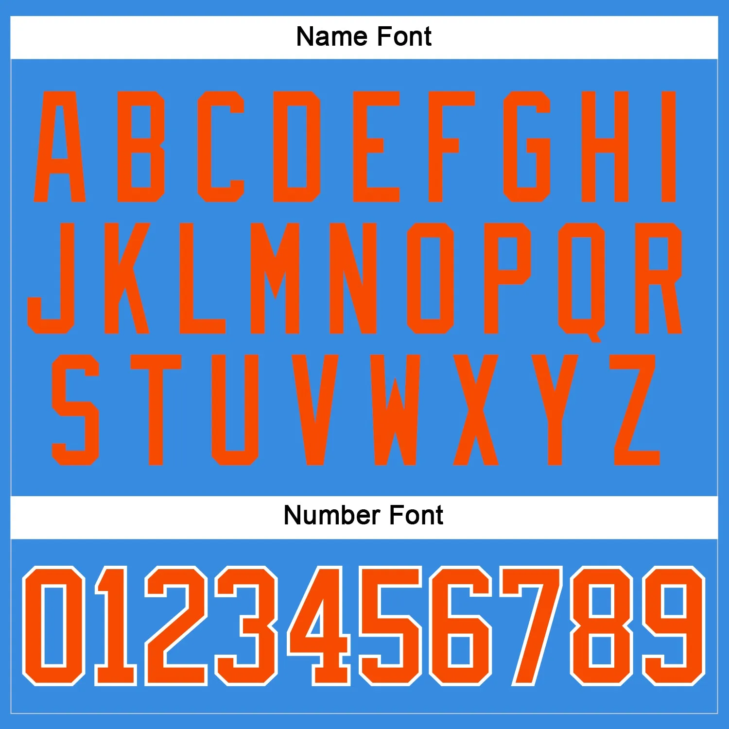 Custom Powder Blue Orange-White Hockey Jersey