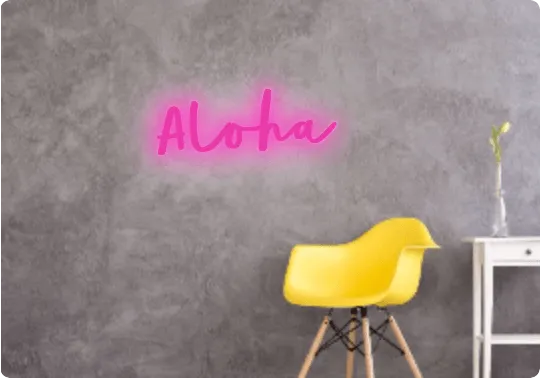 Custom text: Aloha