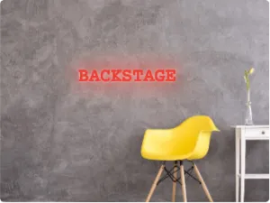 Custom text: BACKSTAGE
