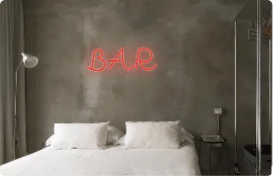 Custom text: BAR