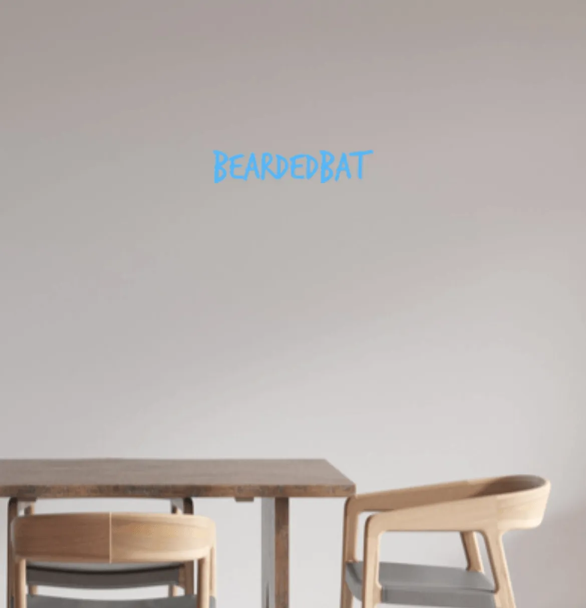 Custom text: BEARDEDBAT