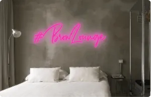 Custom text: #BrowLounge