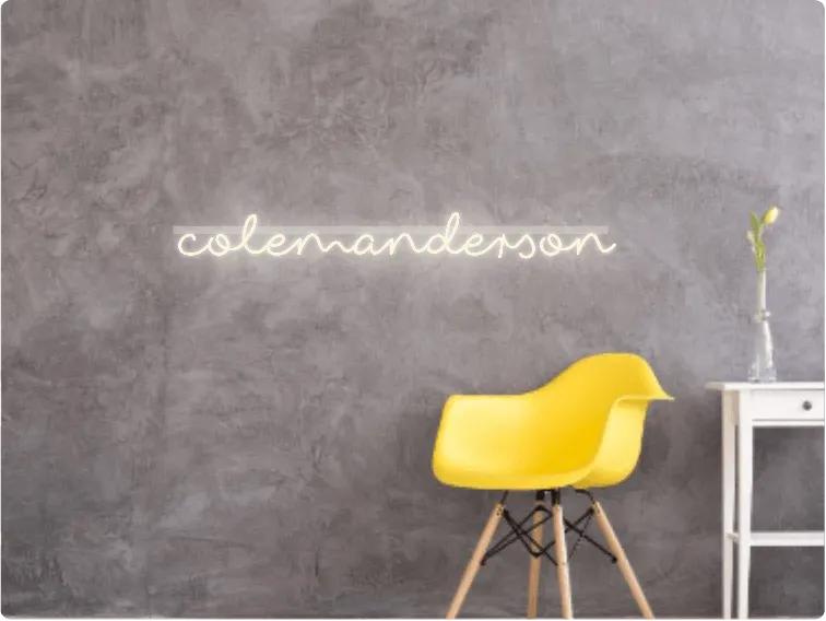 Custom text: colemanderson