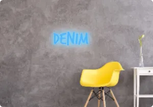 Custom text: Denim