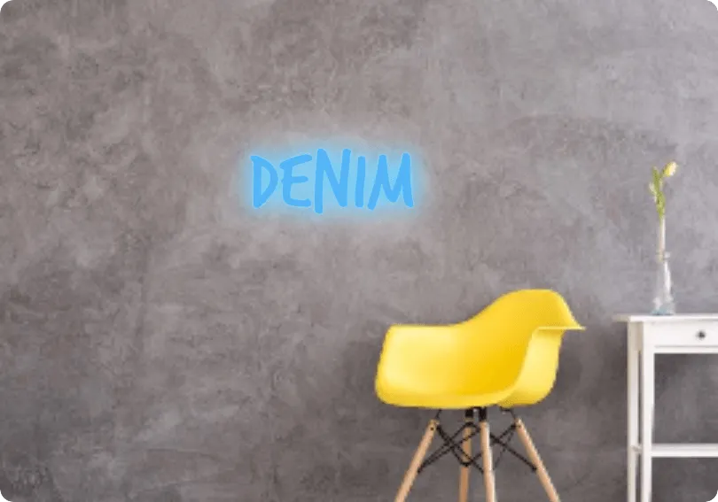 Custom text: Denim
