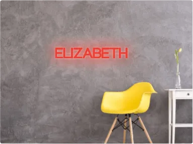 Custom text: ELIZABETH