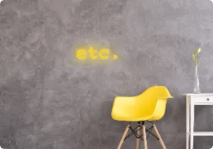 Custom text: etc.