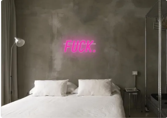 Custom text: FUCK.