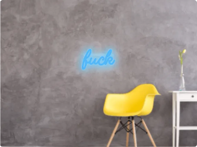 Custom text: fuck