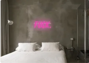 Custom text: FUCK.