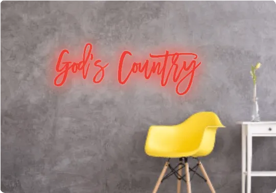 Custom text: God’s Country