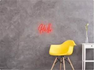 Custom text: Hello