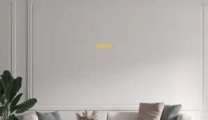 Custom text: Hello