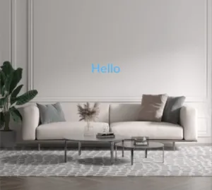 Custom text: Hello