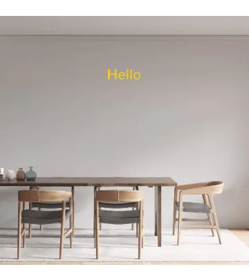 Custom text: Hello