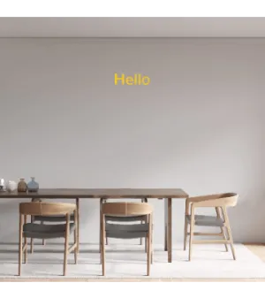 Custom text: Hello