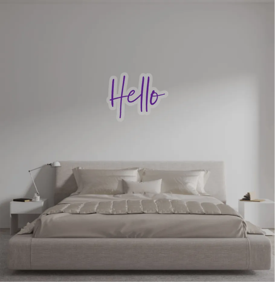 Custom text: Hello