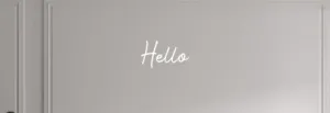 Custom text: Hello