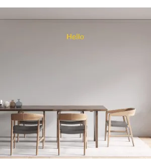 Custom text: Hello