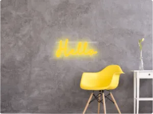 Custom text: Hello