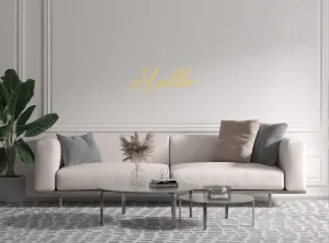 Custom text: Hello