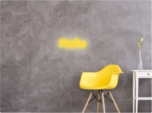 Custom text: Hello