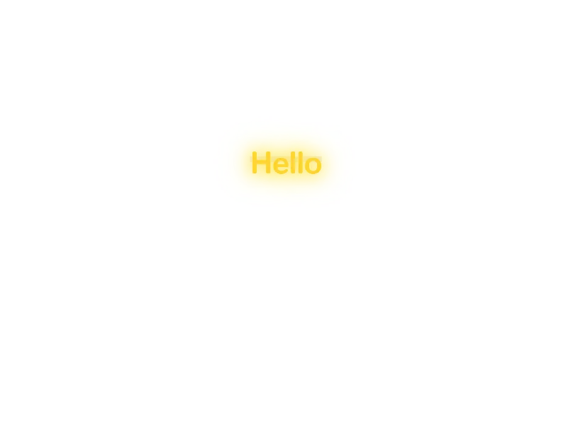 Custom text: Hello