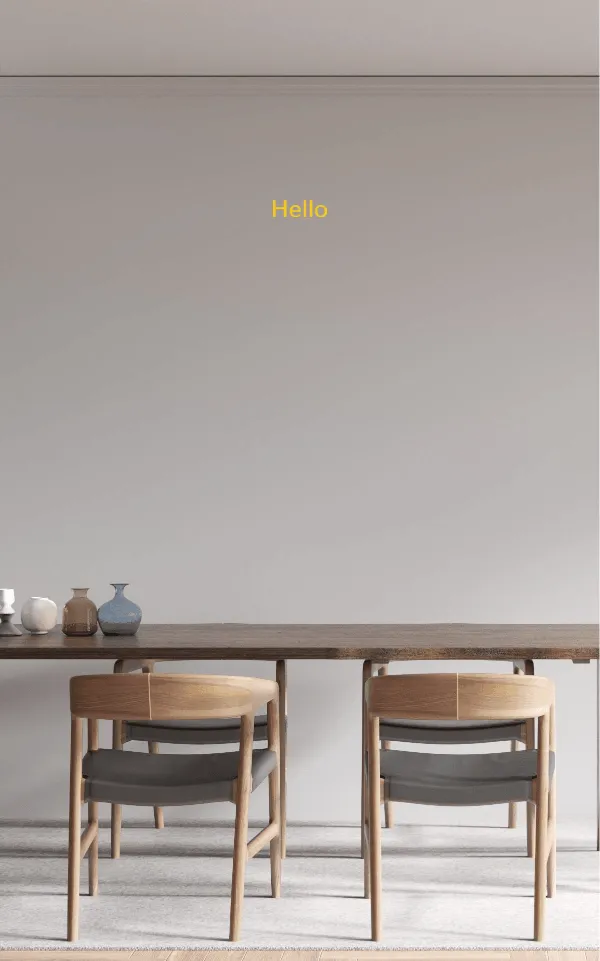 Custom text: Hello