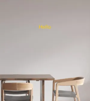 Custom text: Hello