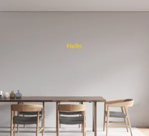 Custom text: Hello