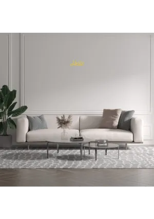 Custom text: Hello
