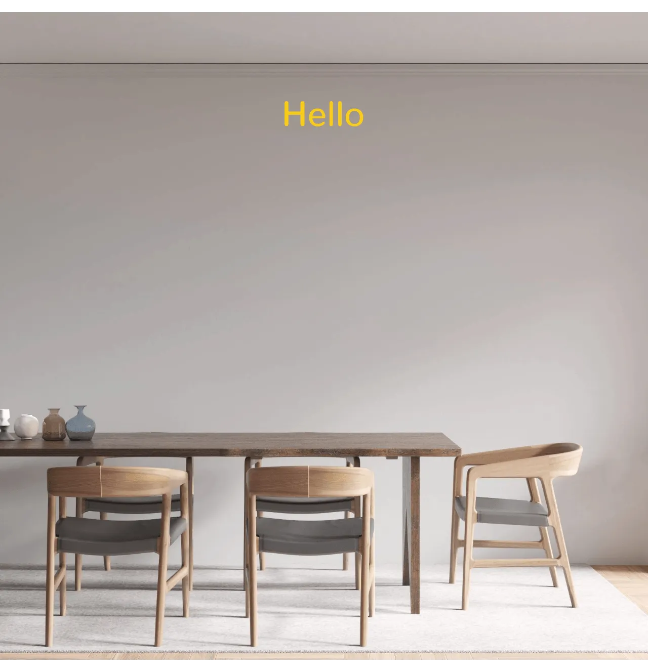 Custom text: Hello