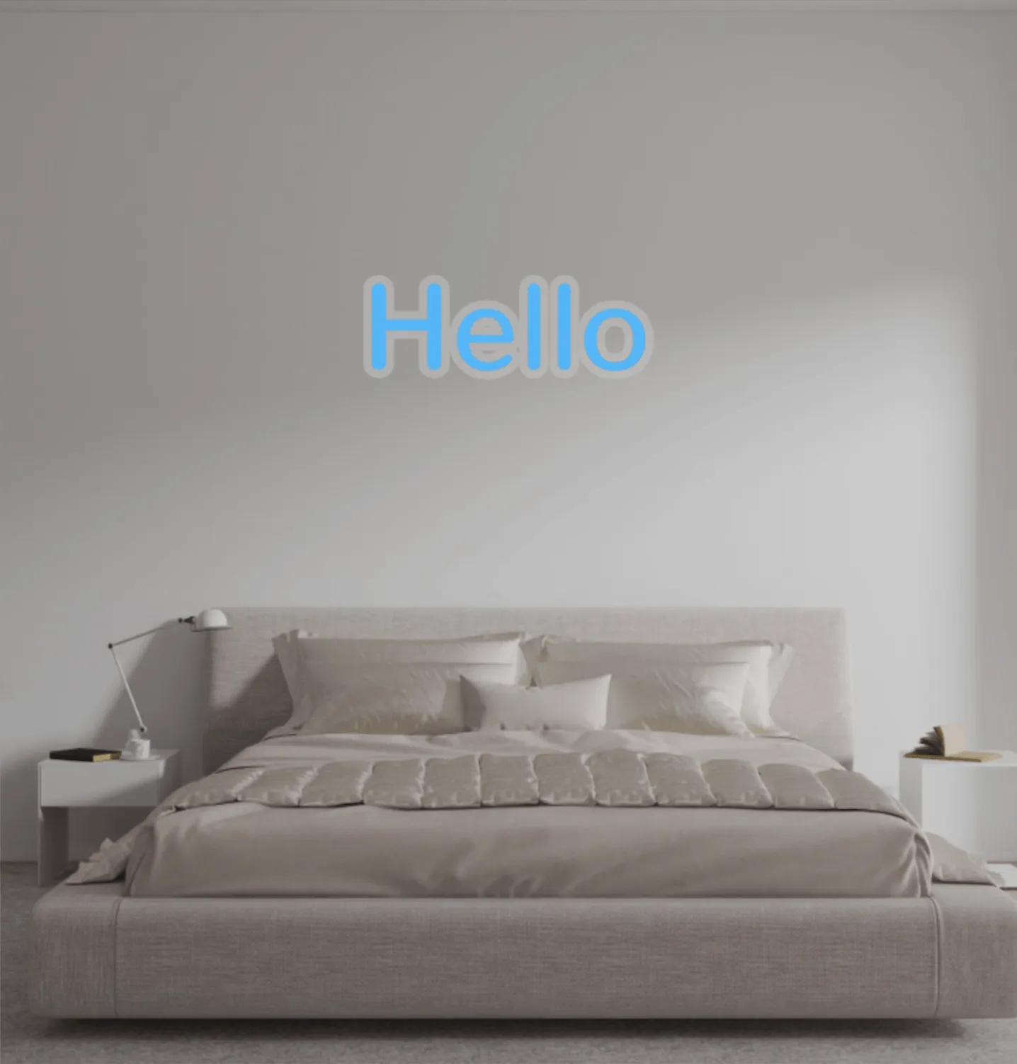 Custom text: Hello