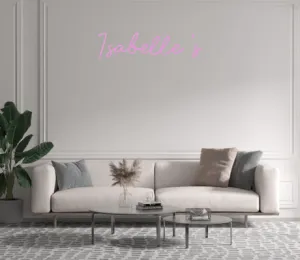 Custom text: Isabelle's