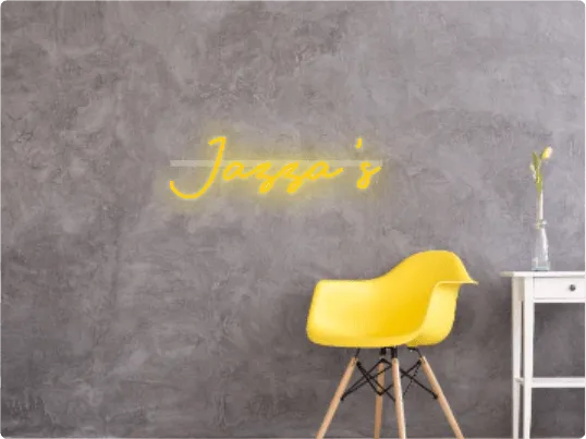 Custom text: Jazza's