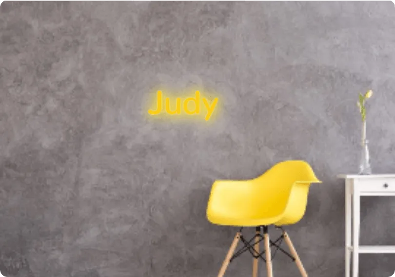 Custom text: Judy