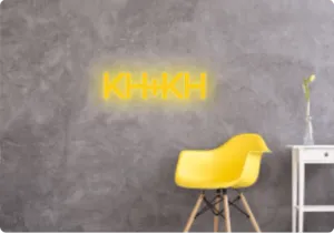 Custom text: KH KH