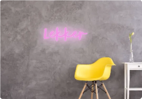 Custom text: Lekker