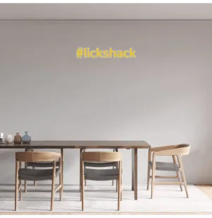 Custom text: #lickshack