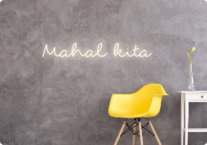 Custom text: Mahal kita