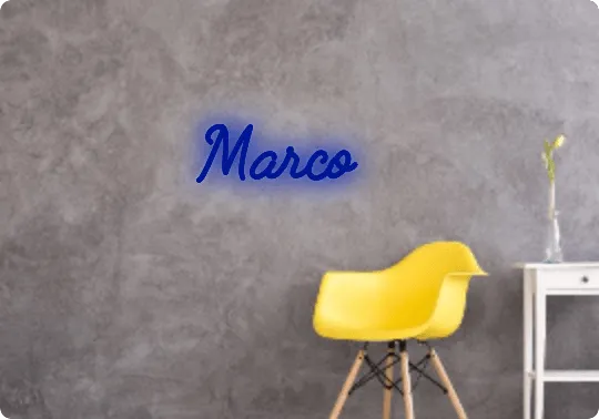 Custom text: Marco