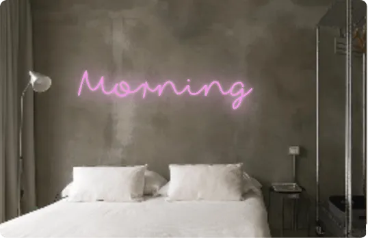 Custom text: Morning