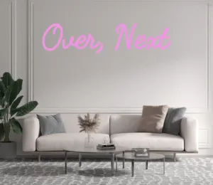 Custom text: Over, Next