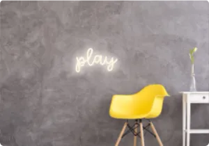 Custom text: play