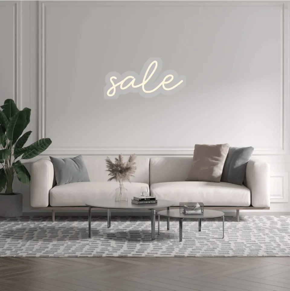 Custom text: sale