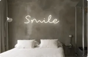 Custom text: Smile