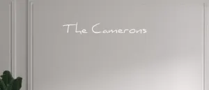 Custom text: The Camerons