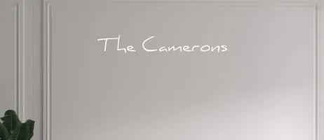 Custom text: The Camerons