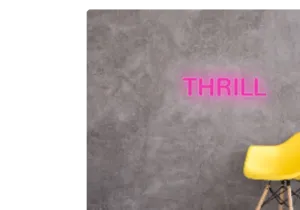 Custom text: THRILL